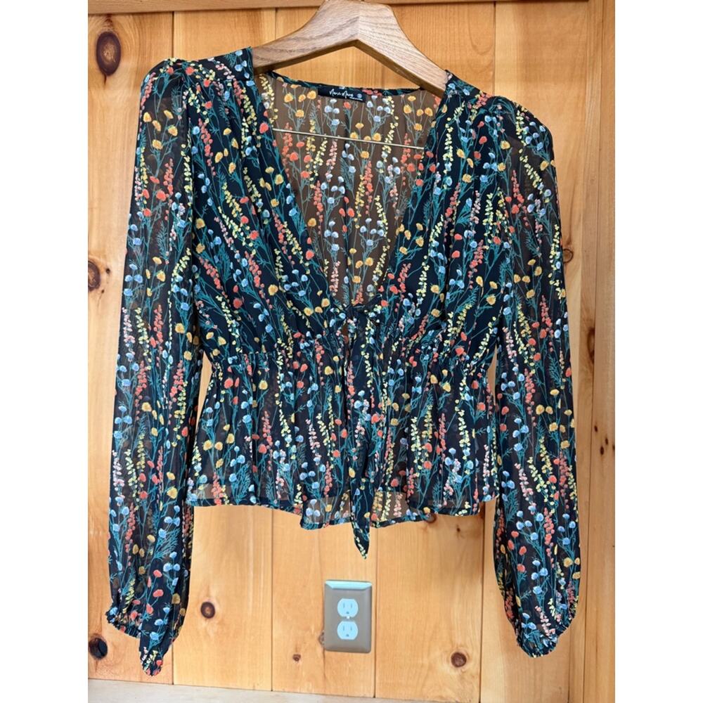 Nanamacs Boutique Floral Top Sz SMALL BOHO Soul, Western Energy